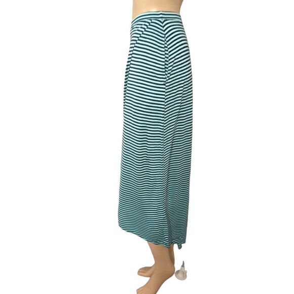 Striped Flowy Midi Skirt GAP Lrg Asymmetric Hem Pockets Beach Coastal Grandma. - Picture 6 of 16